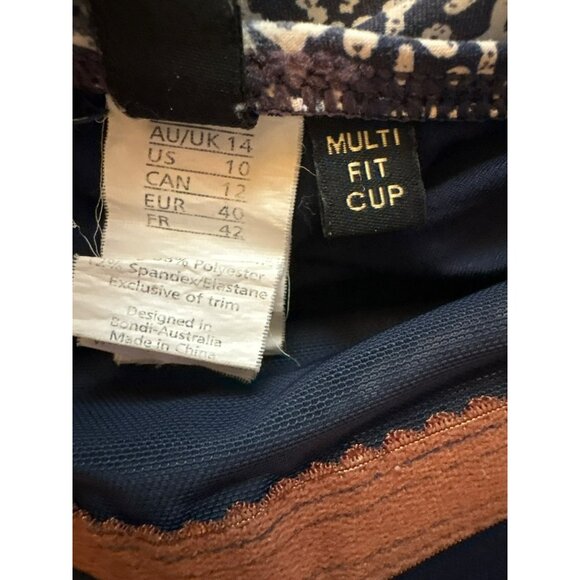 Niptuck Nautical Foil Printed Joanne One-Piece Swimsuit Multi-Fit Cup US 10 - Picture 6 of 12